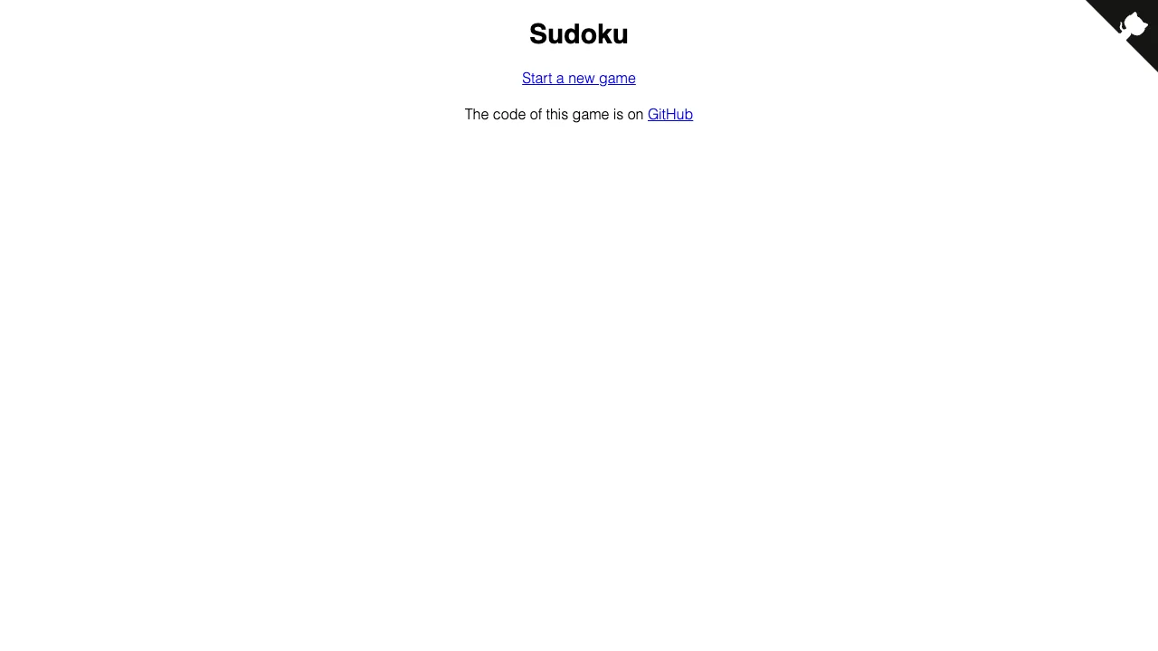 Sudoku gameplay screenshot