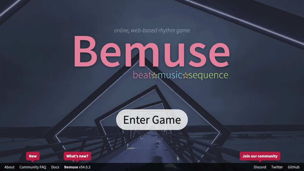 Bemuse gameplay screenshot