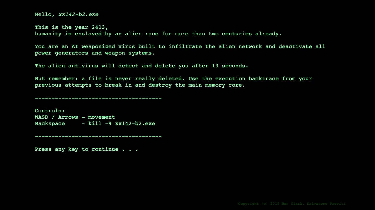 JS13K 2019 gameplay screenshot
