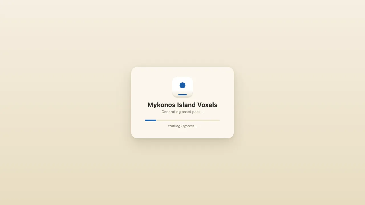 Mykonos Island Voxels gameplay screenshot