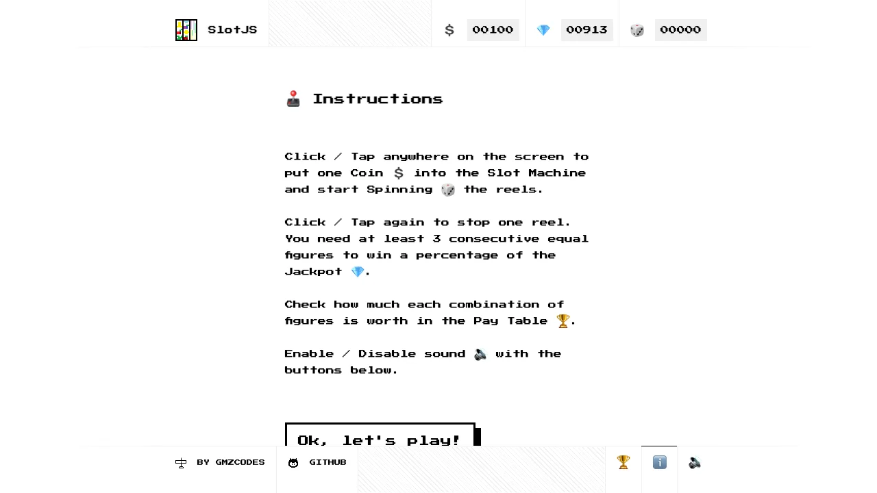 Slot js gameplay screenshot