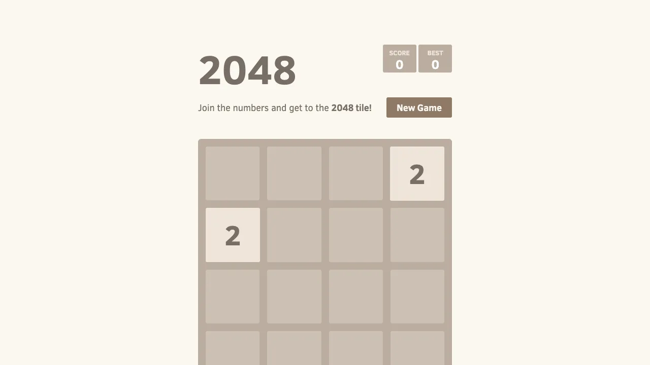 Dao 2048 gameplay screenshot