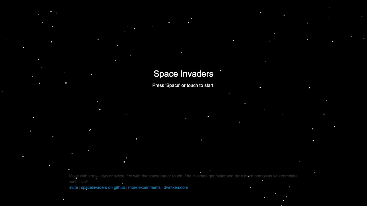 Space Invaders gameplay screenshot