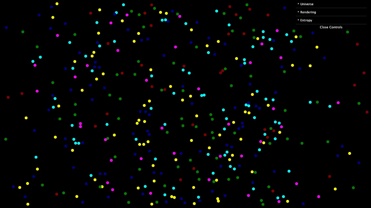 Particle Life gameplay screenshot