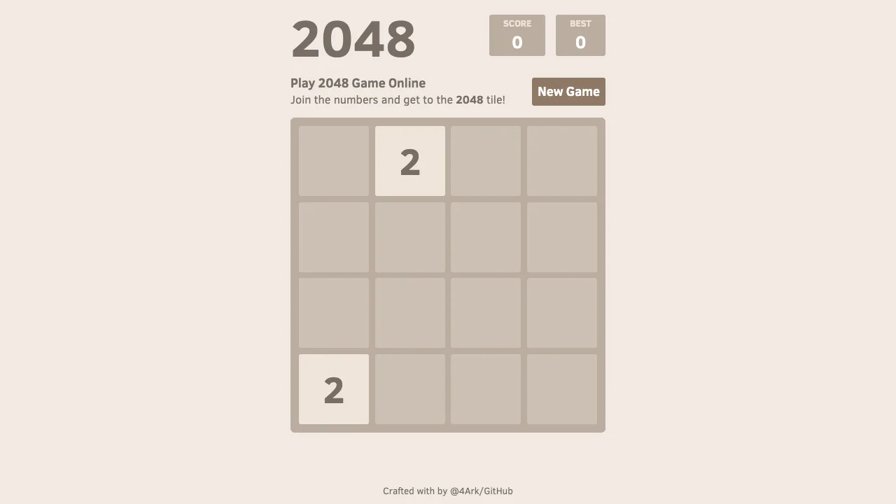2048 by gd4Ark gameplay screenshot