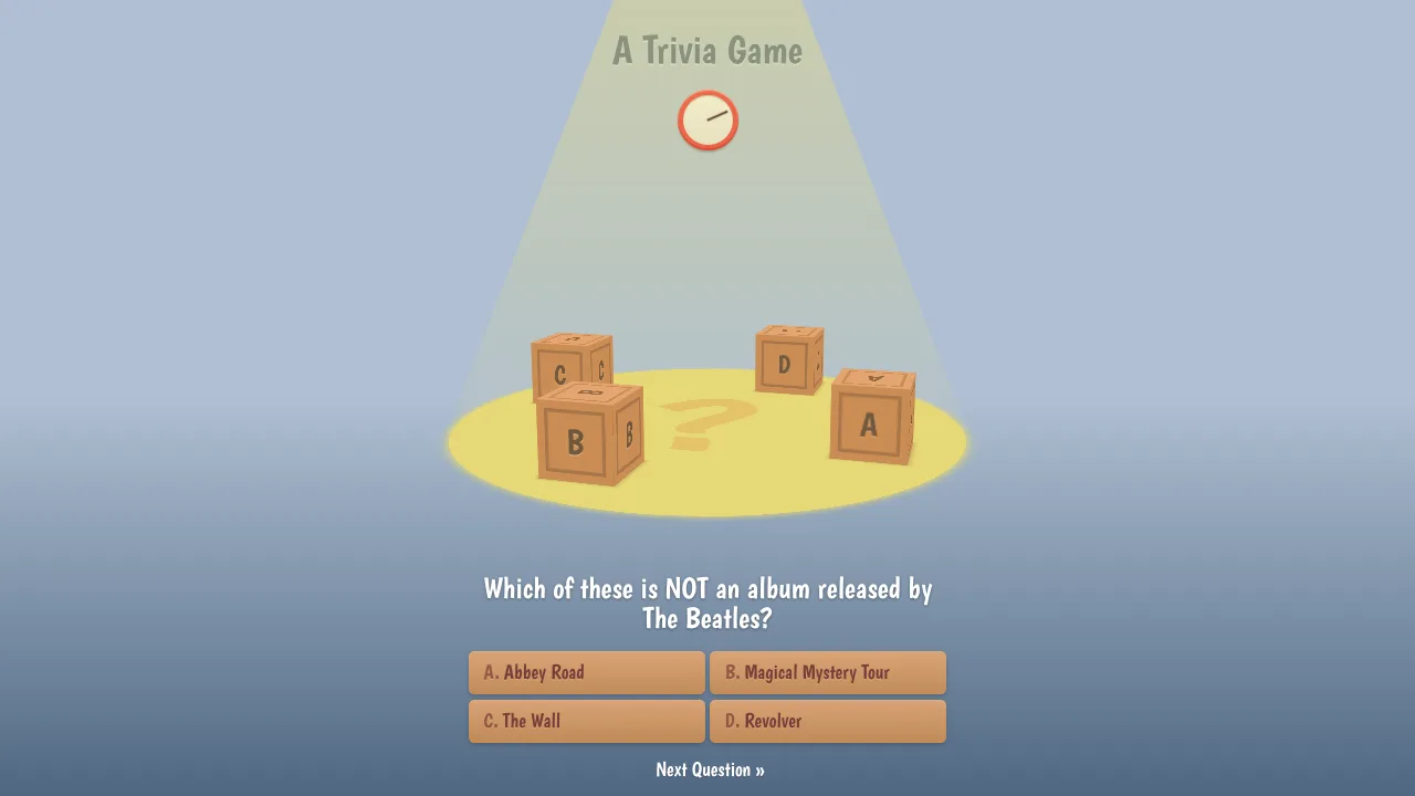 A Trivia Game gameplay screenshot