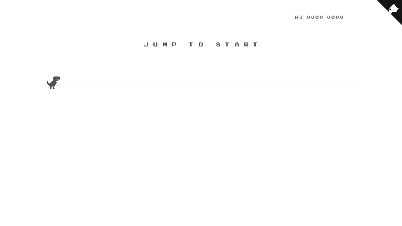 Google Chrome Dino gameplay screenshot