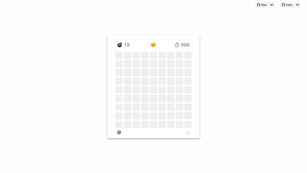 Minesweeper gameplay screenshot
