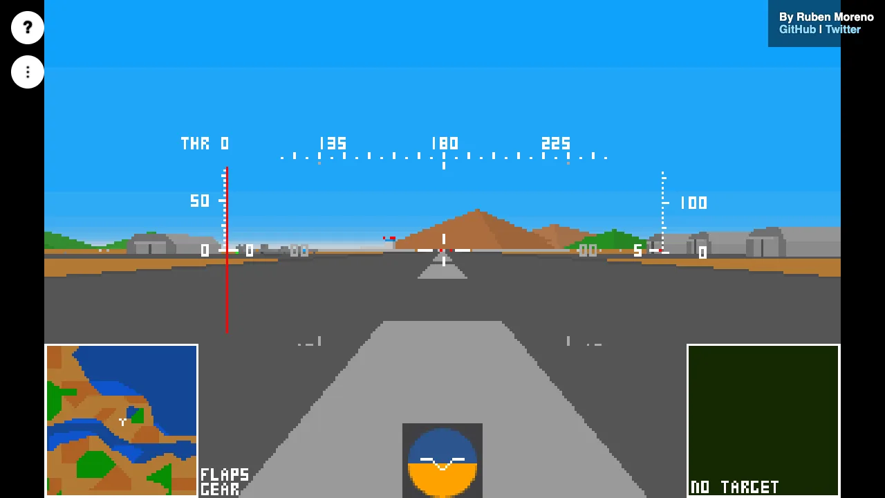Retro Flight Simulator gameplay screenshot