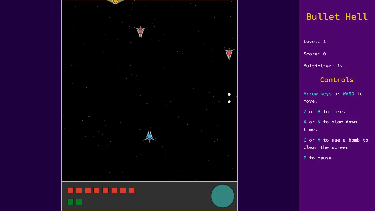 Bullethell gameplay screenshot