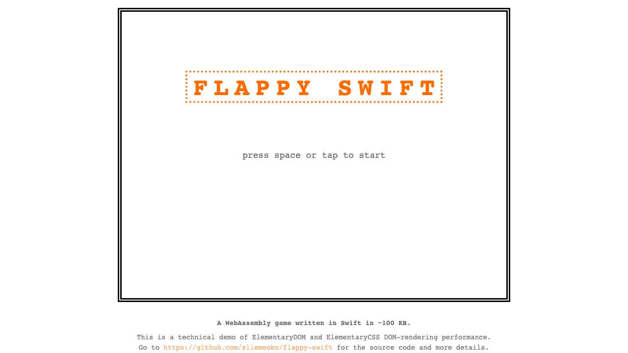 Flappy Swift gameplay screenshot