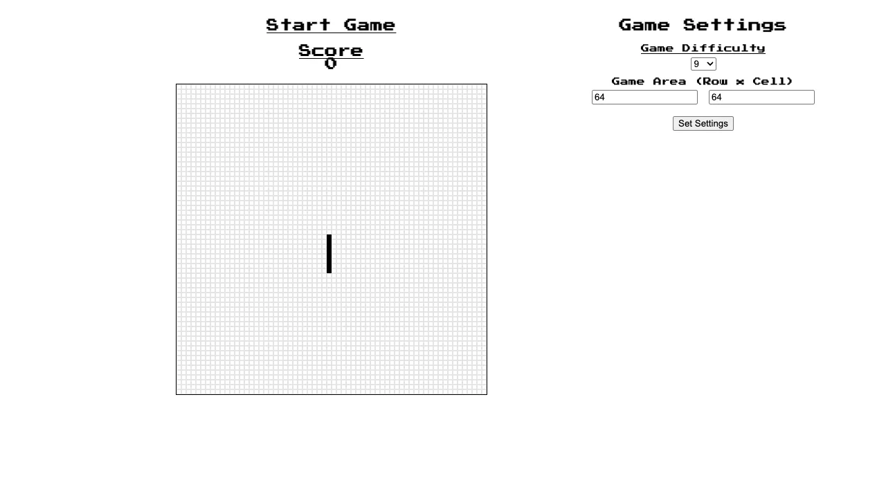 Snake Game gameplay screenshot