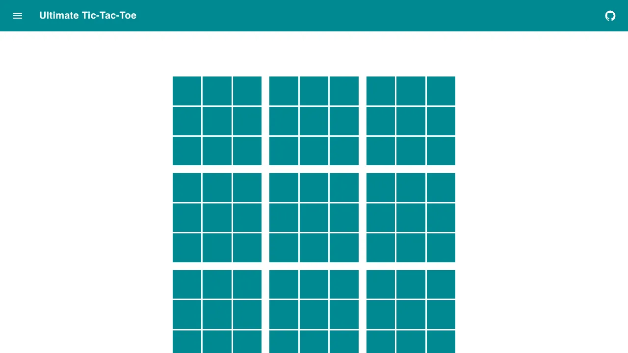 Ultimate Tic Tac Toe gameplay screenshot