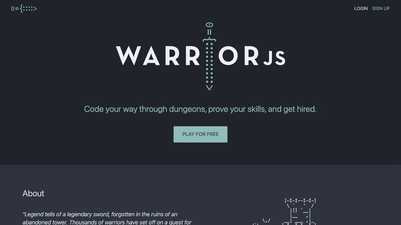 WarriorJS gameplay screenshot